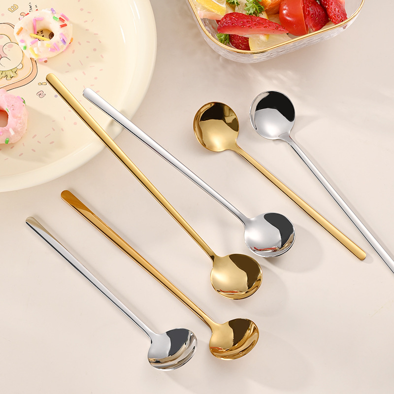 304不锈钢咖啡小圆勺燕窝勺蜂蜜婚礼伴手礼搅拌咖啡勺可激光LOGO