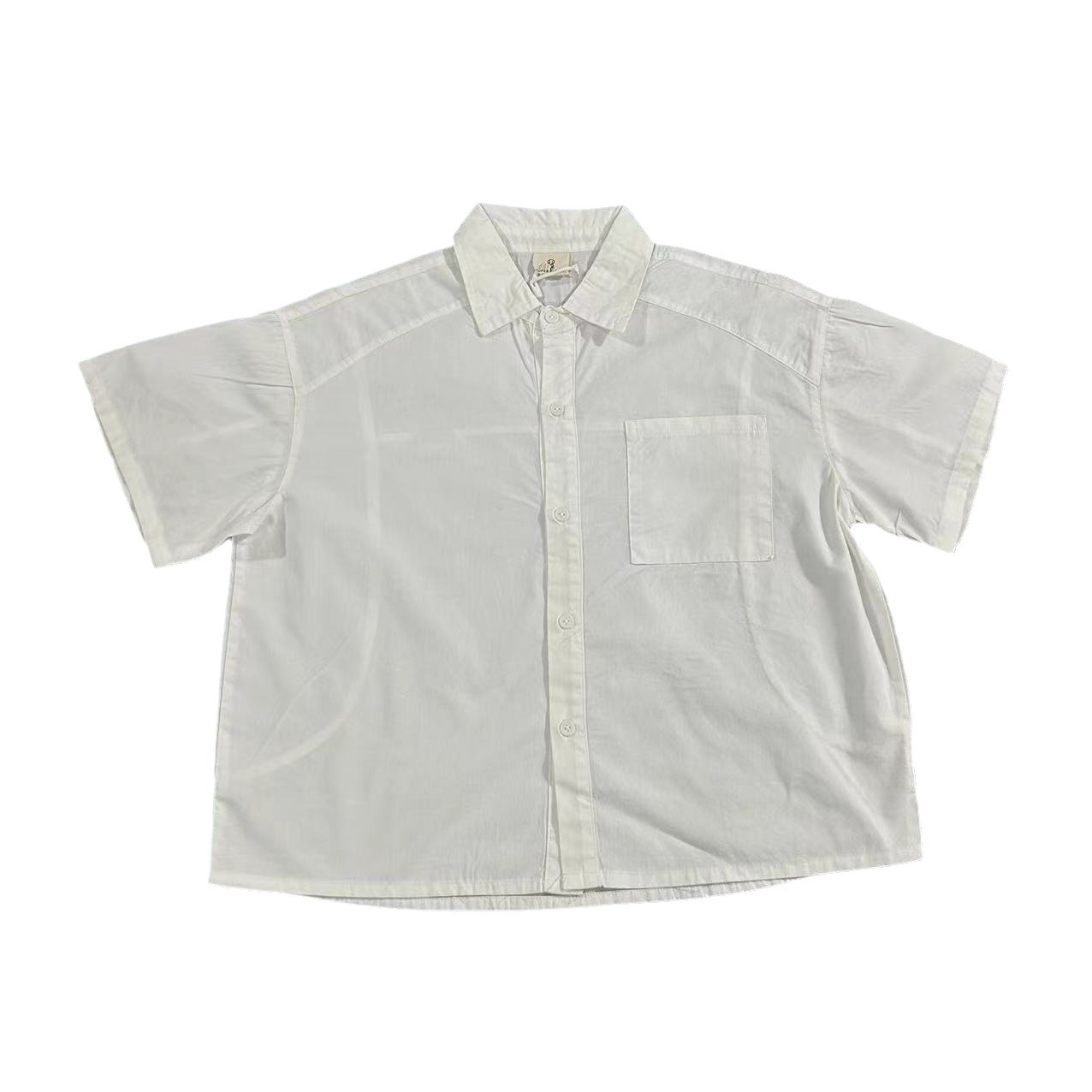 24 Summer New Korean children's clothing for kids and boys: Soft washable cotton short-sleeved white shirt with letter printing Application Scenario