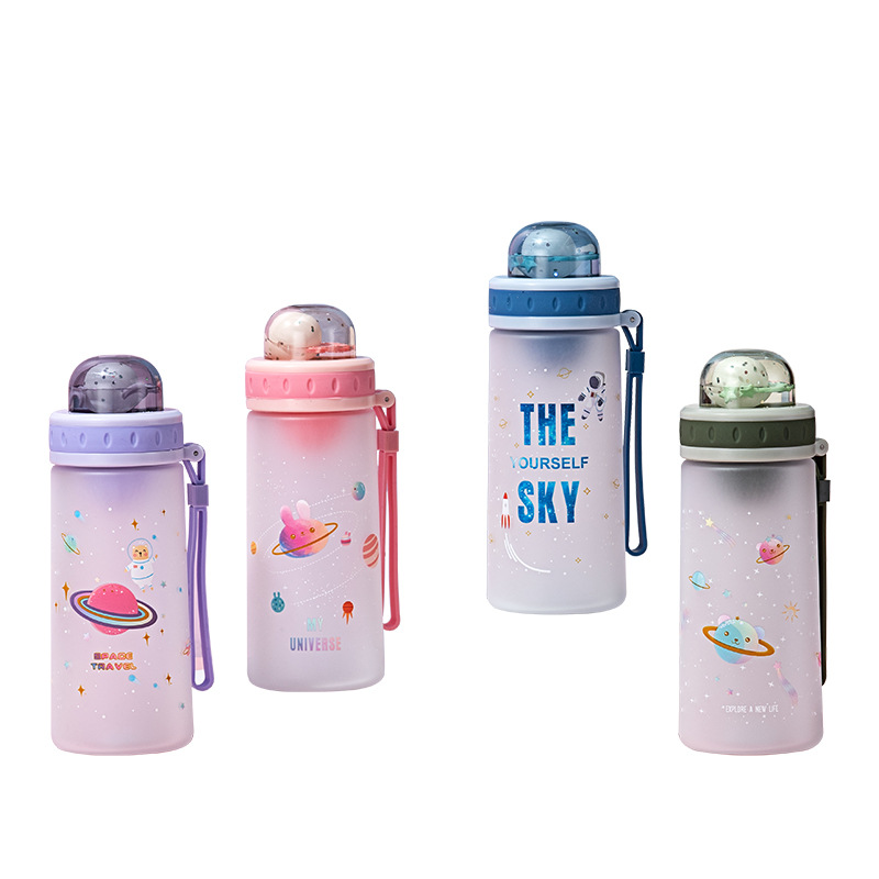 Eben Astronaut Space Cup Gradient Color High Appearance Level Large Capacity Universal Simple Portable Straight Drink Plastic Cup Item Picture