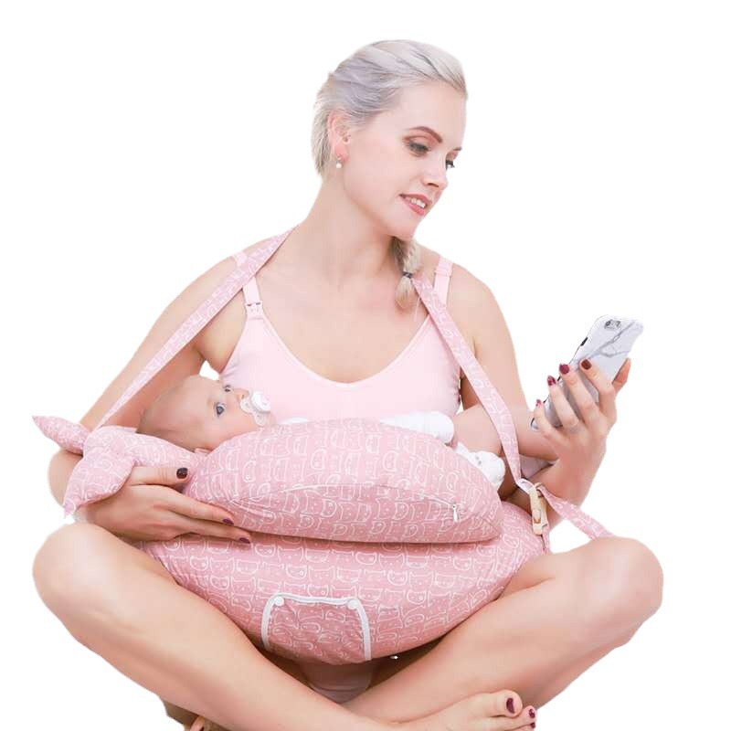 喂奶神器哺乳枕头护腰懒人坐月子垫抱娃横抱婴儿抱抱枕防吐奶椅托白底实物图