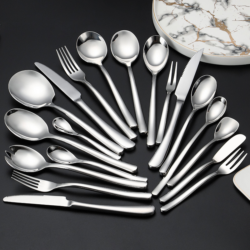 不锈钢刀叉勺餐具套装月光系列家用酒店牛排刀叉勺西餐具水果叉刀