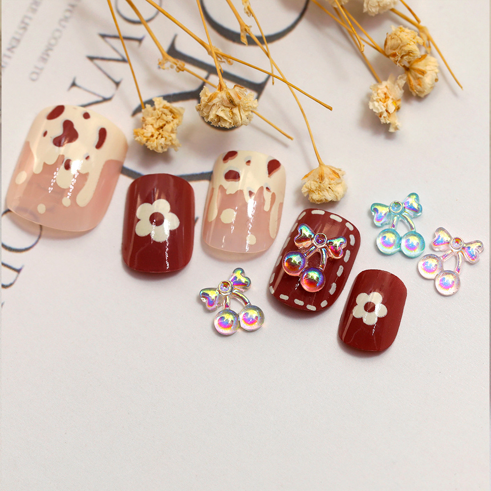 shanilak, a 2021 new cherry mixed nail accessory, is a hit nail accessory on Douyin details Picture