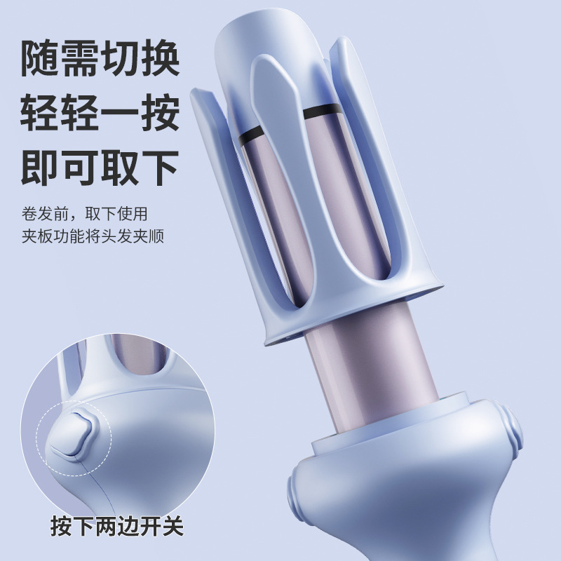 Multi-functional curling iron for both straightening and curling, 32MM negative ion hair care, fully automatic beeping reminder, smart for straightening and curling Application Scenario