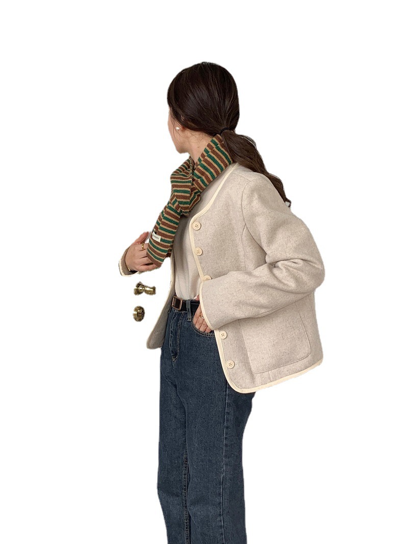 Cashmere Striped Knitted Scarf For Women 2022 Winter New High-Grade Korean Version Of All Couples Warm Neck Item Picture