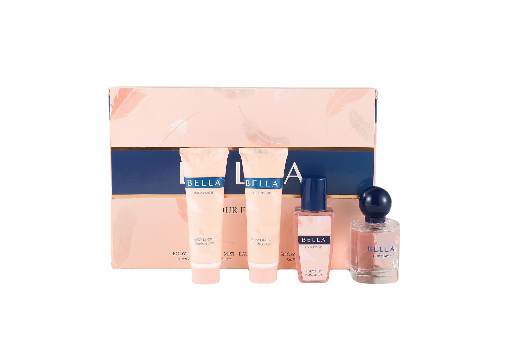 The popular online product, the long-lasting women's eau de Toilette set of four pieces, is recommended for wholesale through live streaming. It is a niche high-end gift box Application Scenario