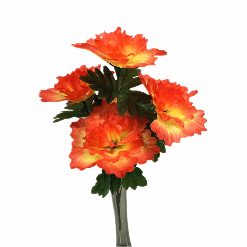 Simulación simulación MuDanHua hibisco flores barato agradable atmósfera flor falsa de simulación HuaYi rosa cinco saltaojos