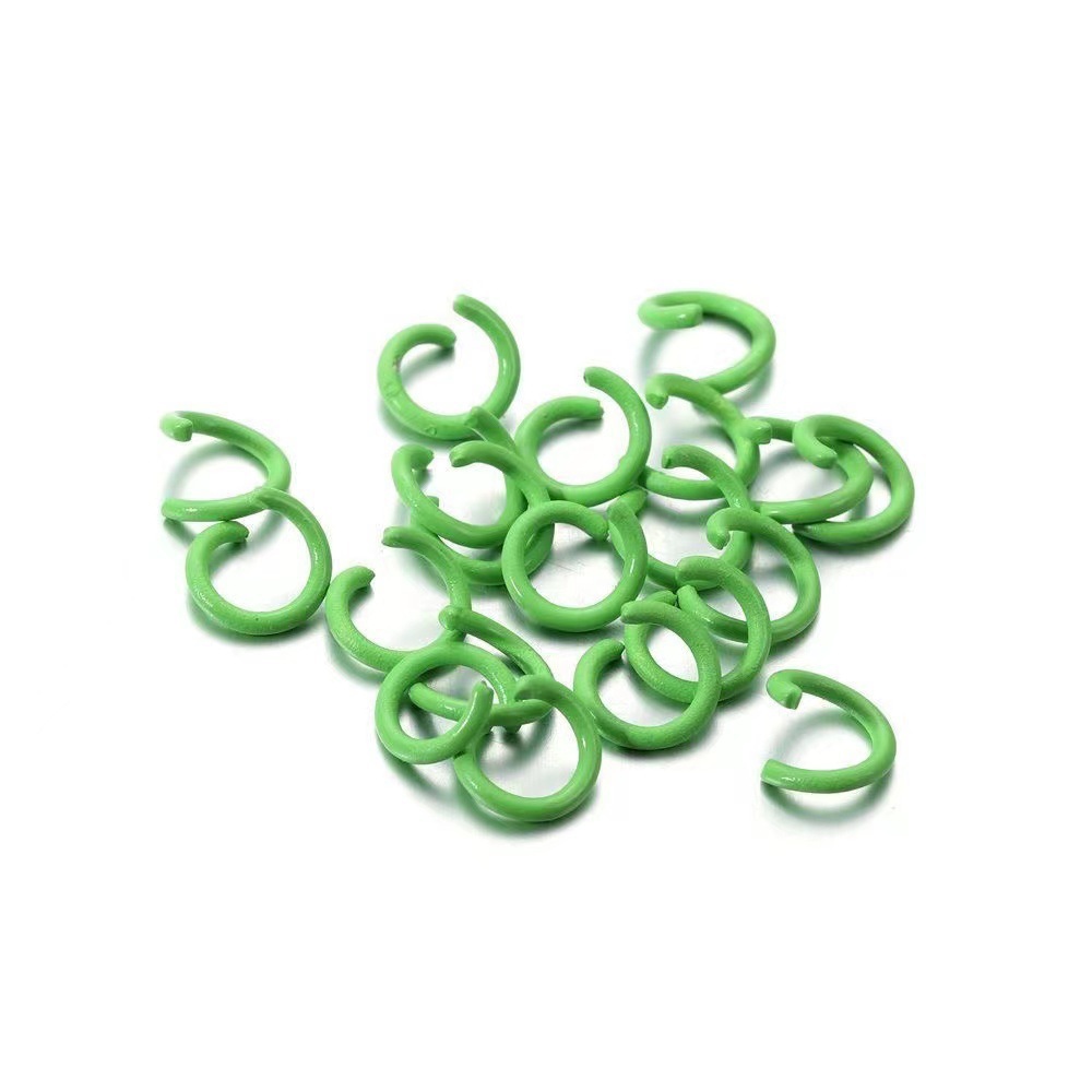 Best-selling metal baked paint colored open ring single-ring connection ring DIY handmade jewelry accessories factory direct sales Item Picture