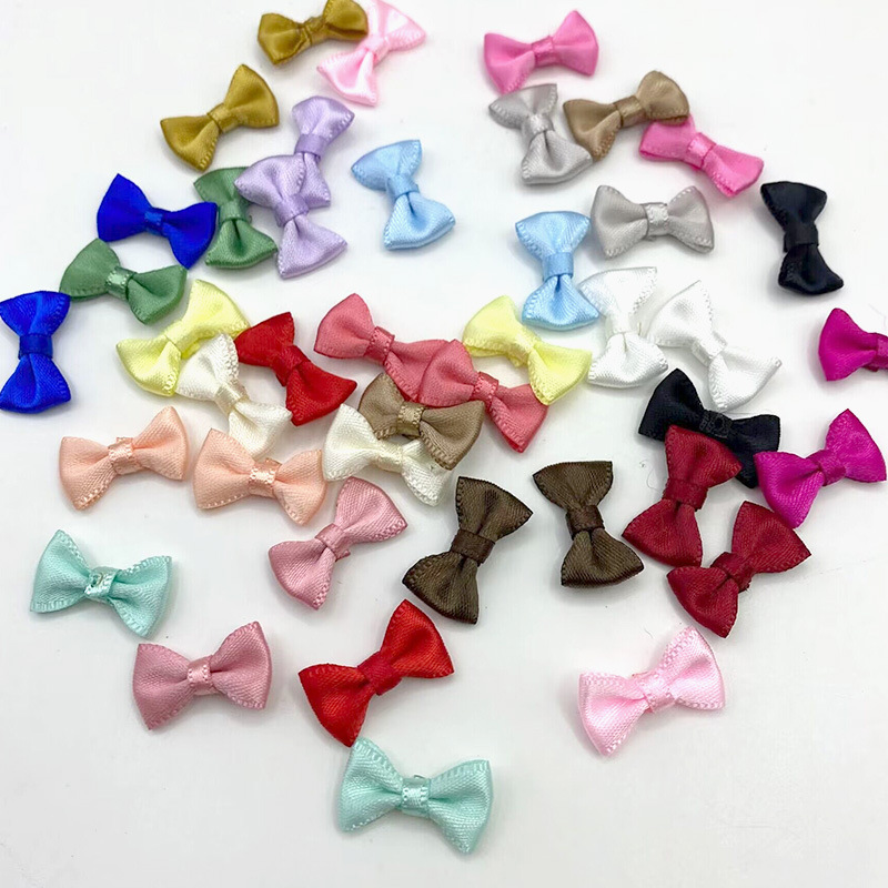 2cm ultra-small mini bow, diy materials, clothing accessories, cotton dolls, semi-finished bow pic 3