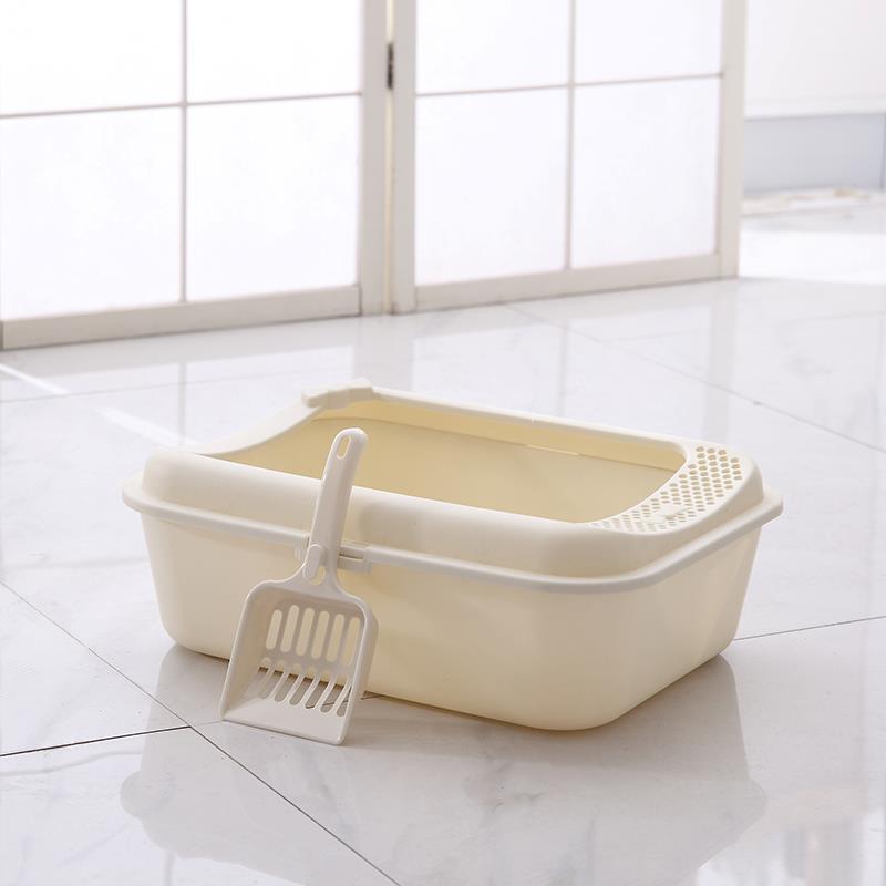 Manufacturers wholesale pet cat litter box semi-closed can be detachable to prevent outside splash toilet cat poop basin cat supplies Specification drawing