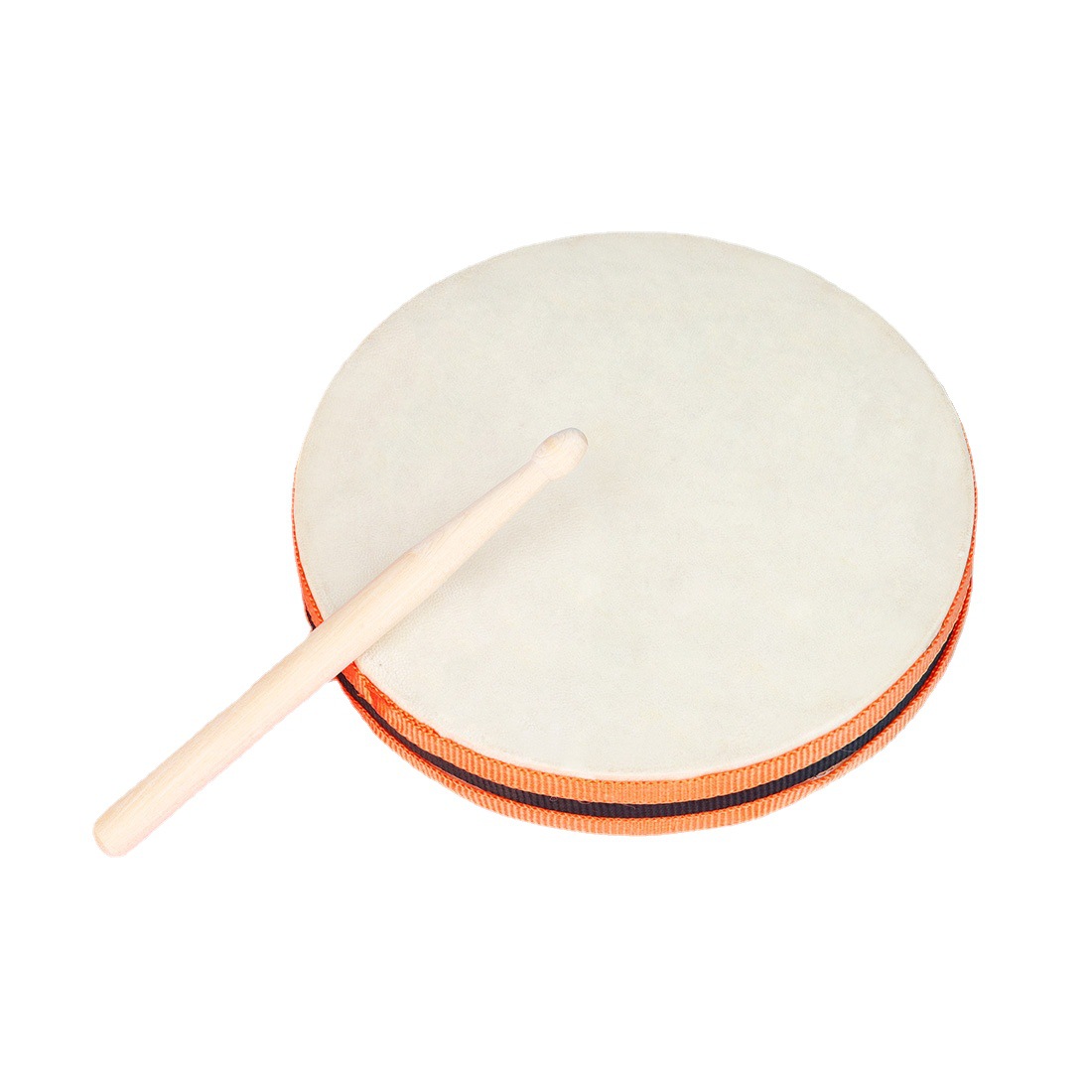 Wholesale of percussion instruments, including double-sided sheepskin hand drummers, percussion sticks, music enlightenment toys, hand drummers, and beating drums details Picture