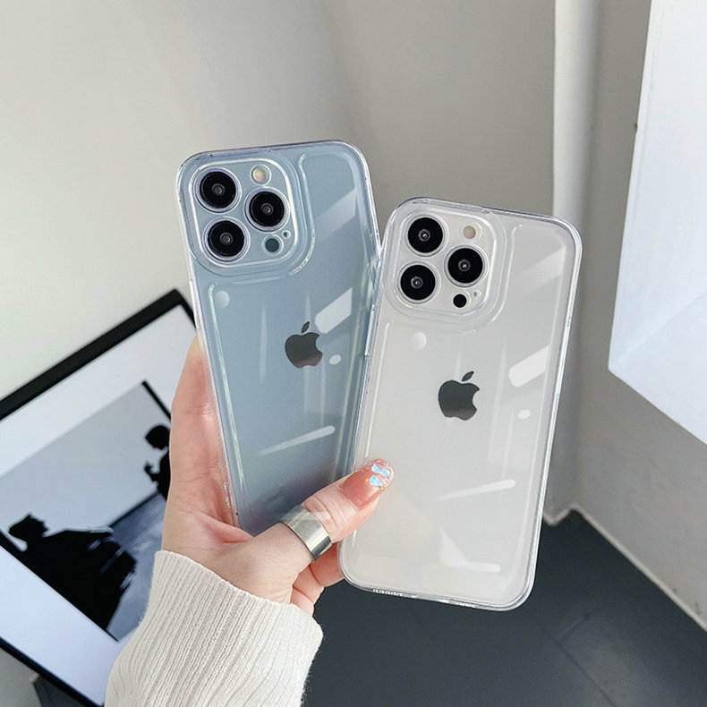 For Iphone13 Mobile Phone Case Transparent Apple 14Pro Shell 13 Silicone Tpu Anti-Fall Soft Shell Wholesale