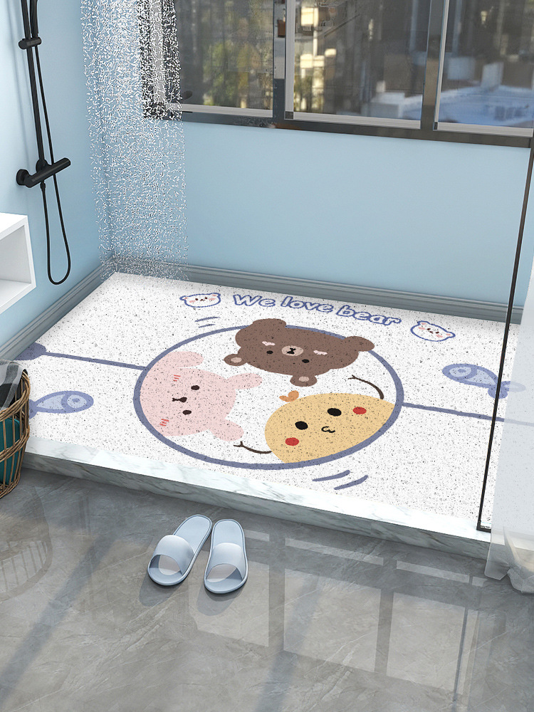 Cartoon Coil Bathroom Non-Slip Mat Children's Toilet Toilet Non-Slip Mat Shower Room Bath Mat Can Be Tailored Item Picture