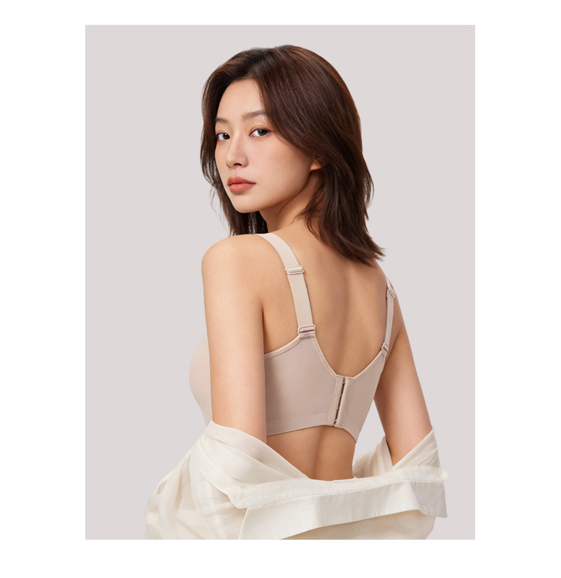 全罩杯内衣女大胸显小透气舒适上托防下垂洞洞杯薄款文胸详情32