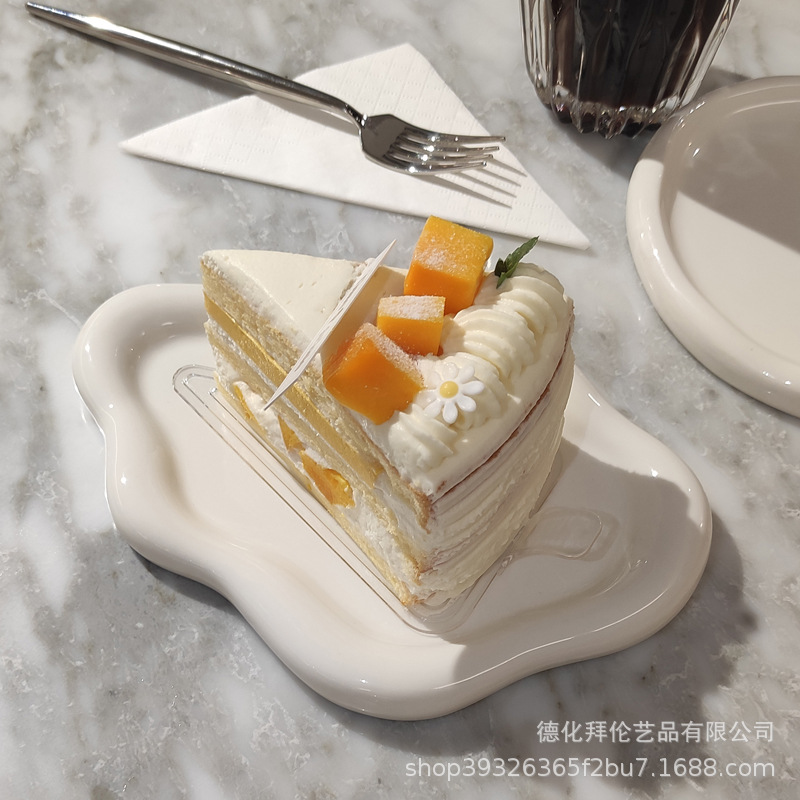 ins网红拍照道具首饰收纳盘展示盘电镀银托盘 轻奢陶瓷饰品摆件