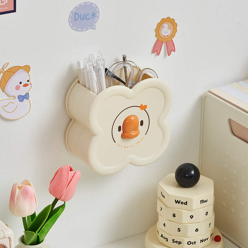 Three-dimensional cute goose makeup brush storage box Specification image