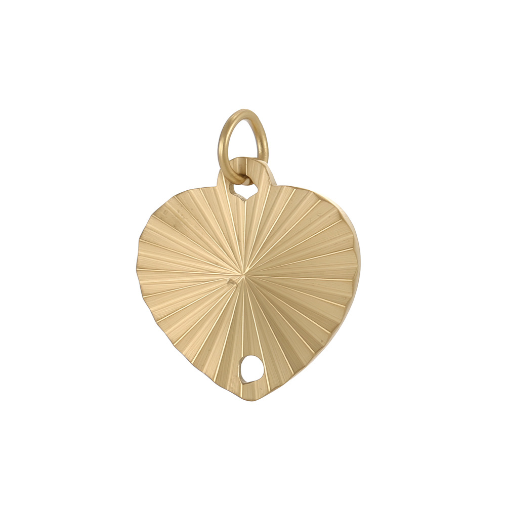 Cross-border best-selling stainless steel pendant texture pattern round plate heart four-leaf clover diy bracelet necklace accessory pic 23