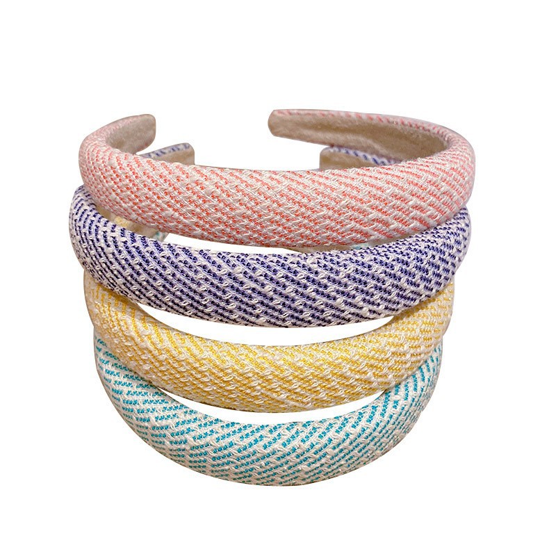 Children's Headband Headband Candy Color Increase Cranial Top Simple All-Wrapped Headband Girls Sweet Little Girls Hair Accessories Item Picture