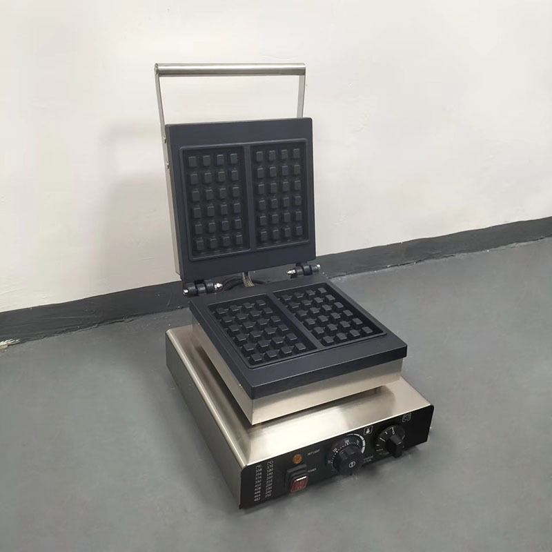 富祺跨境商用翻转华夫饼机 双面电加热不粘锅华夫炉方形格子饼机