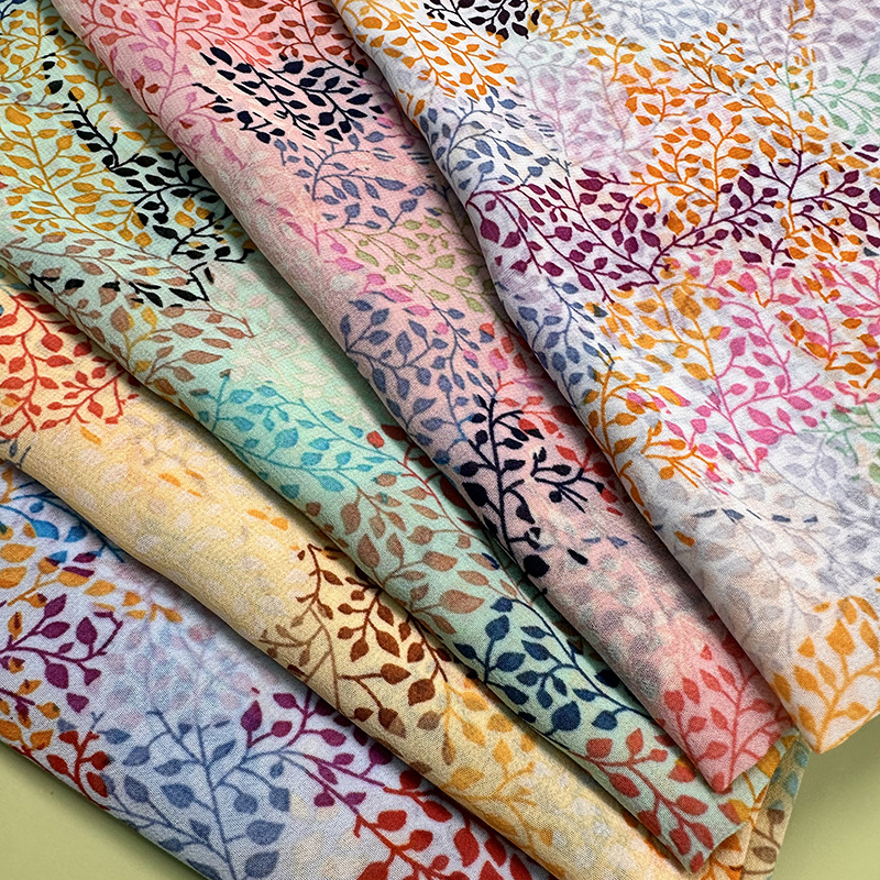 Factory Direct Sales Pearl Chiffon Chintz Summer Clothing Printed Chiffon Floret In Stock Specification drawing