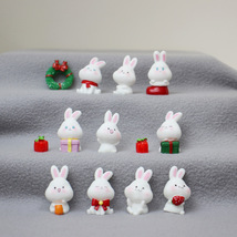 树脂工艺品仿真动物卡通可爱小兔子摆件桌面家居装饰品微景观批发