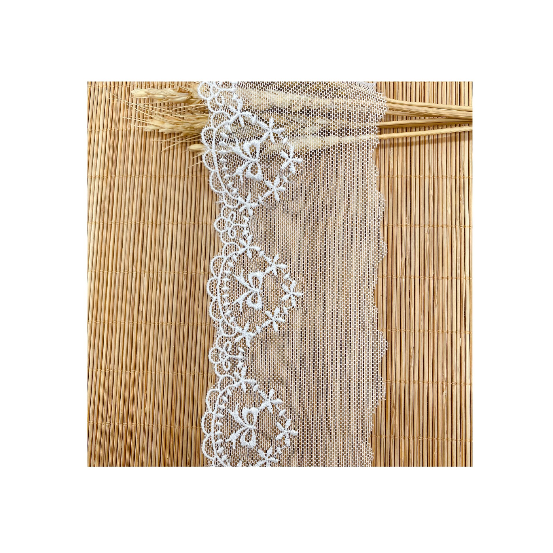 Children's clothing accessories, dress hem, cuff accessories, diy barcode embroidery, bow, mesh, polyester silk lace Item Picture