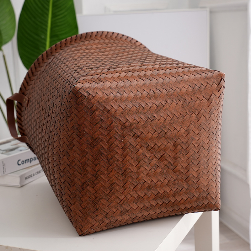 Woven dirty clothes basket washing and storage basket Specification image
