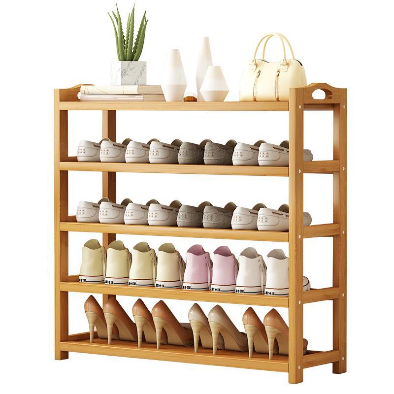Shoe Rack Simple Door Indoor Home Dormitory Bamboo Storage Small Narrow Into The New Shoe Cabinet Multi-Layer Storage Application Scenario