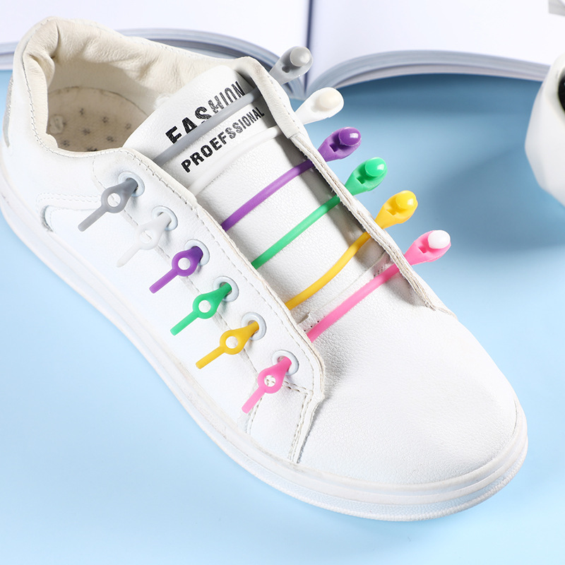 Cordones hebilla ancianos niños lazy free lace ajuste elástico cordones de estiramiento zapatos de colores cuerda al por mayor cordones sin amarrar Application Scenario