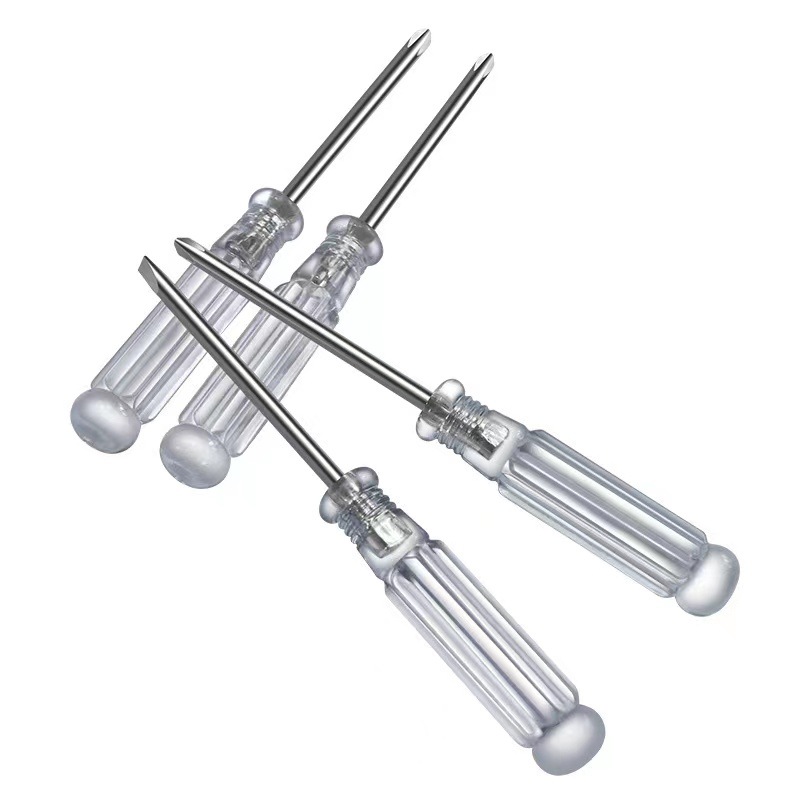 Supply Crystal Screwdriver Transparent Environmental Protection Cross Straight Screwdriver Toy Distribution Screwdriver Electrical Accessories Tool Set full figure