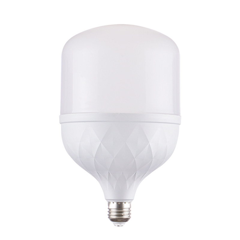 Wholesale of LED bulb E27 screw-top energy-saving lamp, white diamond model high-power led lamp, plastic-coated aluminum bulb Item Picture