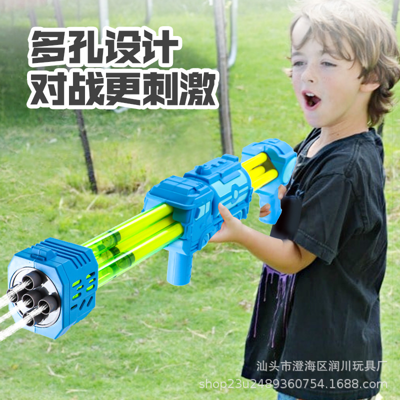 Carefully selected extra-large Gatling pull-out water cannon, a perfect tool for rafting water fights, and wholesale of children's street water gun toys details Picture