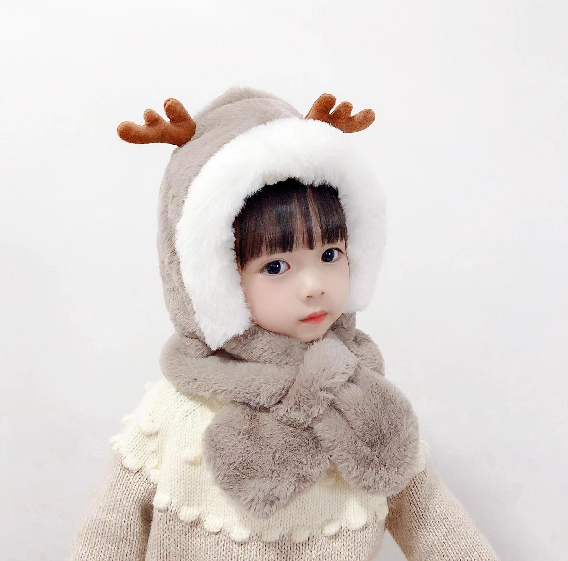 Children's Hats Winter Baby Girls Ear Caps Girls Boys Hats Autumn And Winter Baby Scarves One Cute Super Cute