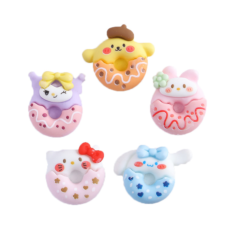 Resin Accessories Donut Diy Mobile Phone Case Water Cup Toy Patch Car Storage Box Shoes Clothing Headwear Materials Item Picture