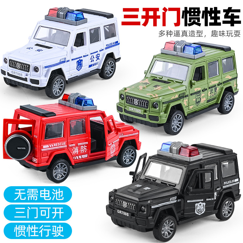 Large Police Car Toy Inertia Car Children's Toy Car Model Simulation Boy Police Car Off-Road Vehicle Gifts full figure