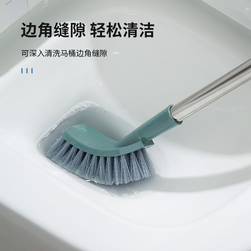 G160家用海绵长柄无死角洗厕所刷子卫生间悬挂式软毛洁厕神器细节图