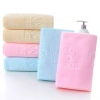 Yaxuan ultra-fine fiber brushed 400g embossed towel, super soft and super absorbent advertising gift towel Item Picture