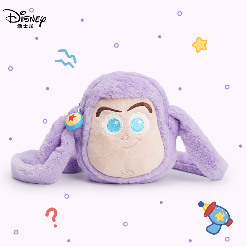Official copyright Disney plush bag, single-shoulder autumn and winter commuter doll bag, cute doll bag, birthday gift, high-end details Picture