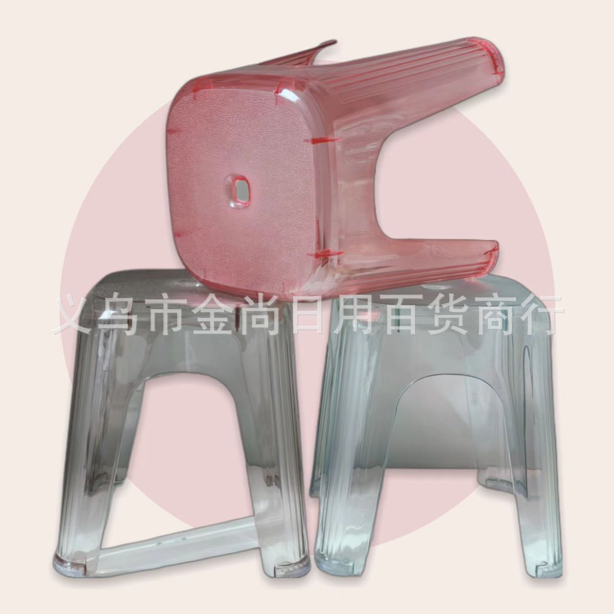 Simple plastic stools, children's small stools, extra-thick stools, household round shoe-changing stools, baby bathing plastic low stools details Picture