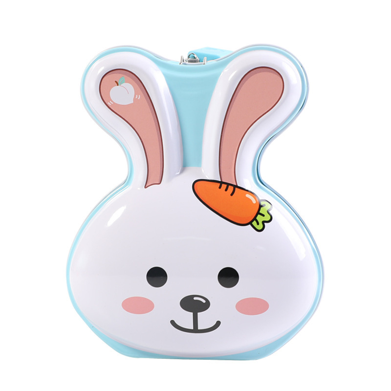Self-owned brand, cute rabbit cartoon piggy bank with keychain, home decoration, piggy bank style, book safe, piggy bank Item Picture
