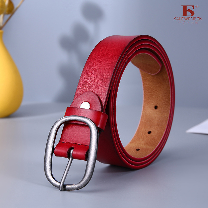 Antique copper in stock, brown pure copper, brass, summer retro copper buckle, frosted belt, men's and women's belts, clothing decorative belts details Picture