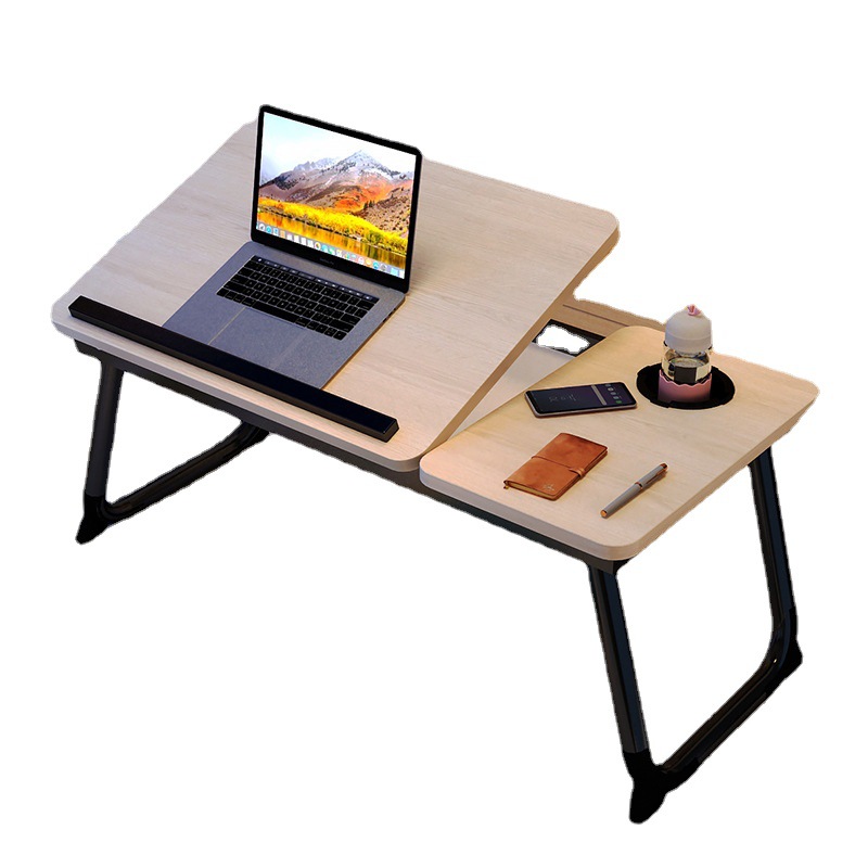 The small computer desk on the bed can be raised, lowered and folded. It is a home student writing desk for the bedroom and a lazy study desk for the dormitory Item Picture