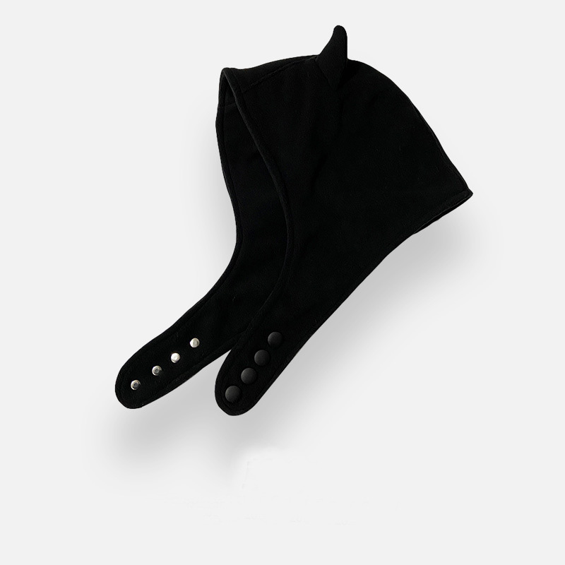 Dark and cute little devil ear-shaped headwear Lei Feng hat for women, warm and trendy in autumn and winter, and unique plush headwear for men Application Scenario