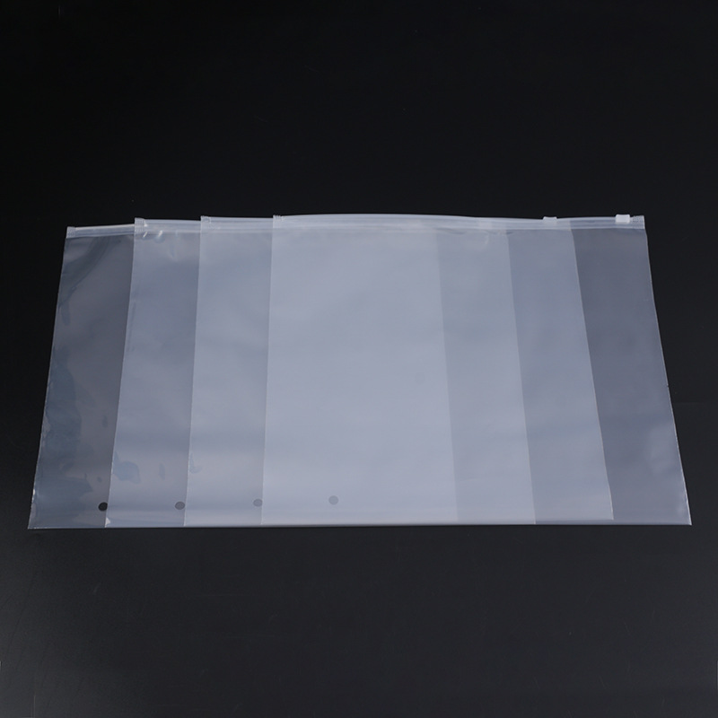 In-stock transparent EVA matte zipper bags, clothing zipper bags, plastic packaging bags, underwear inner garment bags, pe zipper bags details Picture