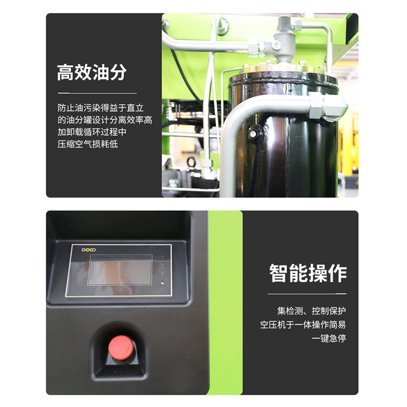 Bison Baode Air Compressor BD-15EPM 7.5KW Permanent magnet variable frequency Pump Oil-free and water-free intelligent silent air compressor Specification image