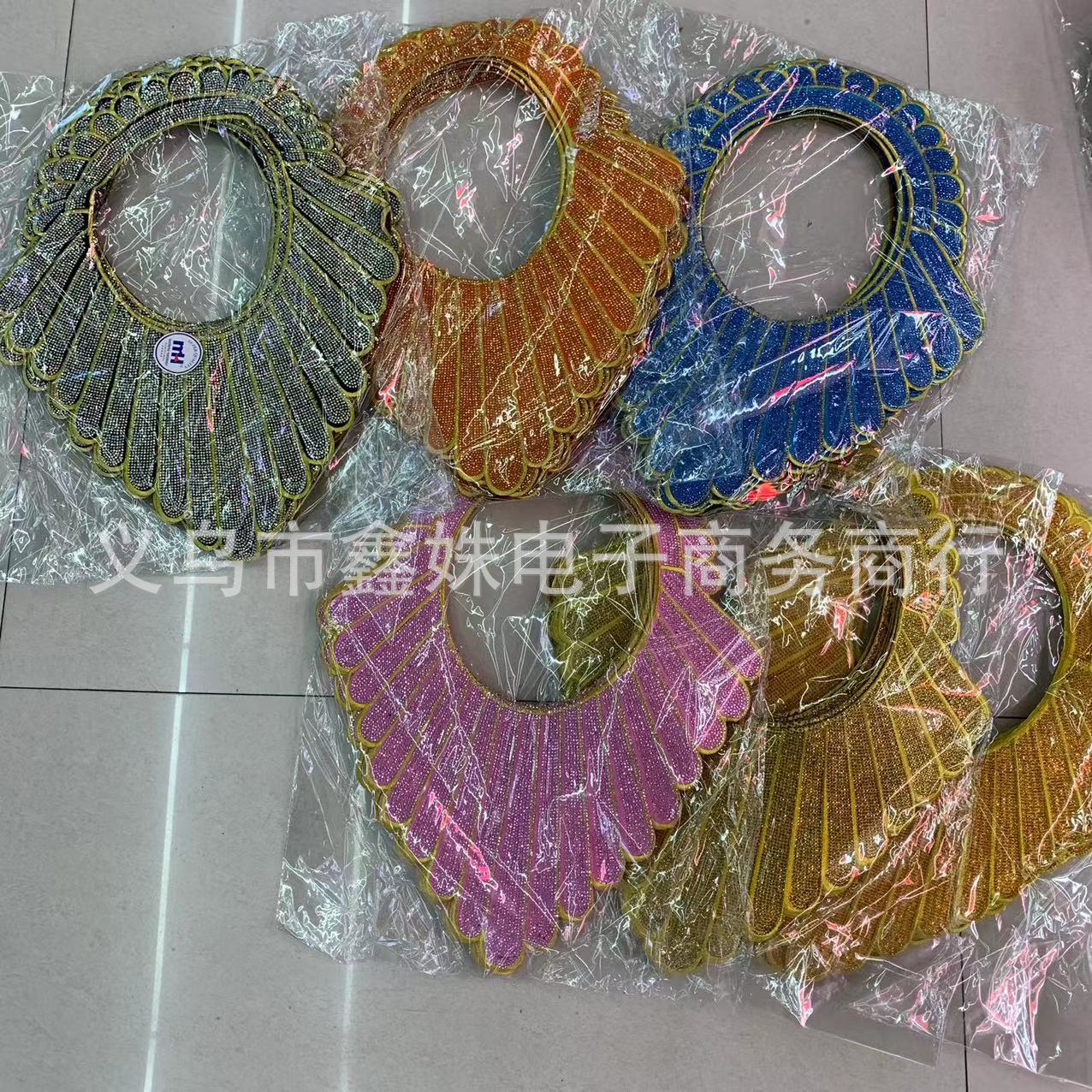 La industria pesada multicolor bordada anillo exótico collar vestuario escenario accesorios Specification image