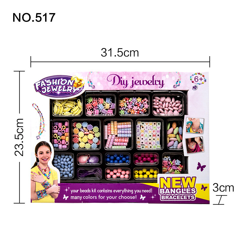 Cross-border new product toys, children's educational beading, DIY handcrafted beading, girls' toys wholesale, export exclusively for foreign trade details Picture