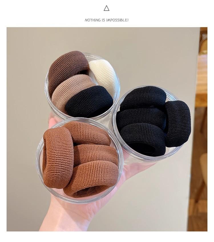 Thickened, high-elasticity, non-damaging hair tie headband for women 2026 new style rubber band hair tie leather case pic 5