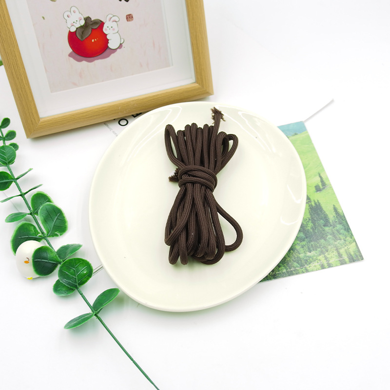 New color miu tie rope, solid color umbrella rope bag, diy accessory, hand-woven rope, keychain, 5mm umbrella rope pic 2