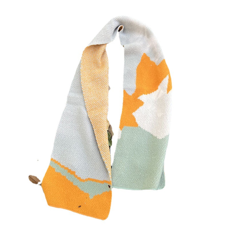 Warm Korean wool scarf