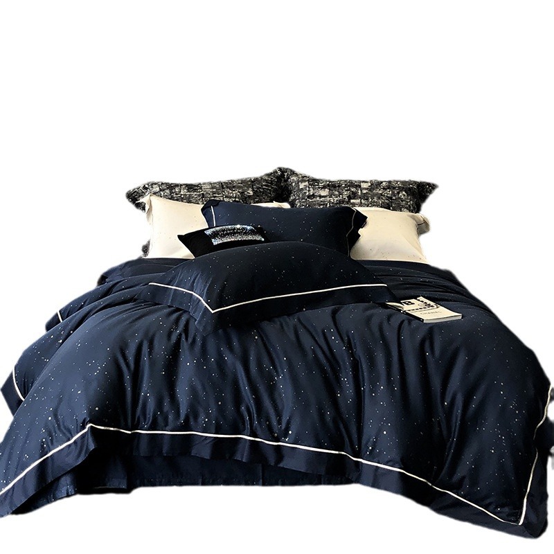 Smooth Tencel - A light luxury minimalist milk silk Four-piece set for spring and summer, smooth and sensitive skin nude bedding Item Picture